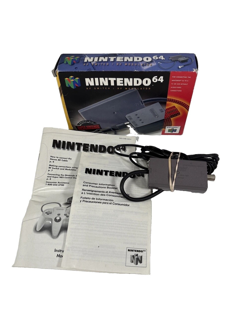 Nintendo 64 N64 RF Switch & RF Modulator Adapter NES-003/NUS-003 OEM